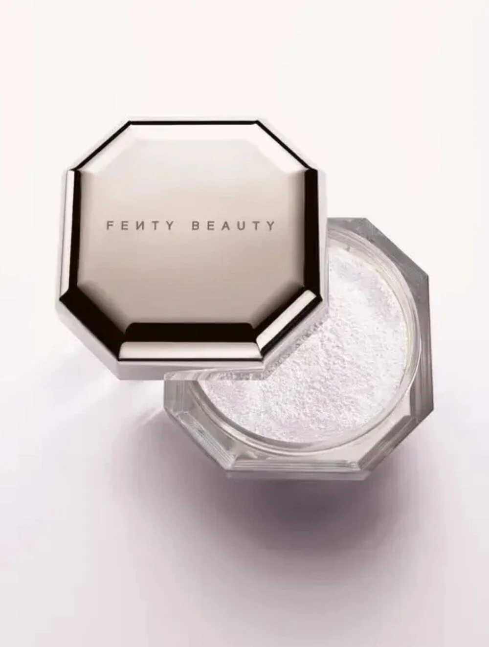 Fenty Beauty Box in Black and Beige Lavander Funished Press Powder 28g Nwt
